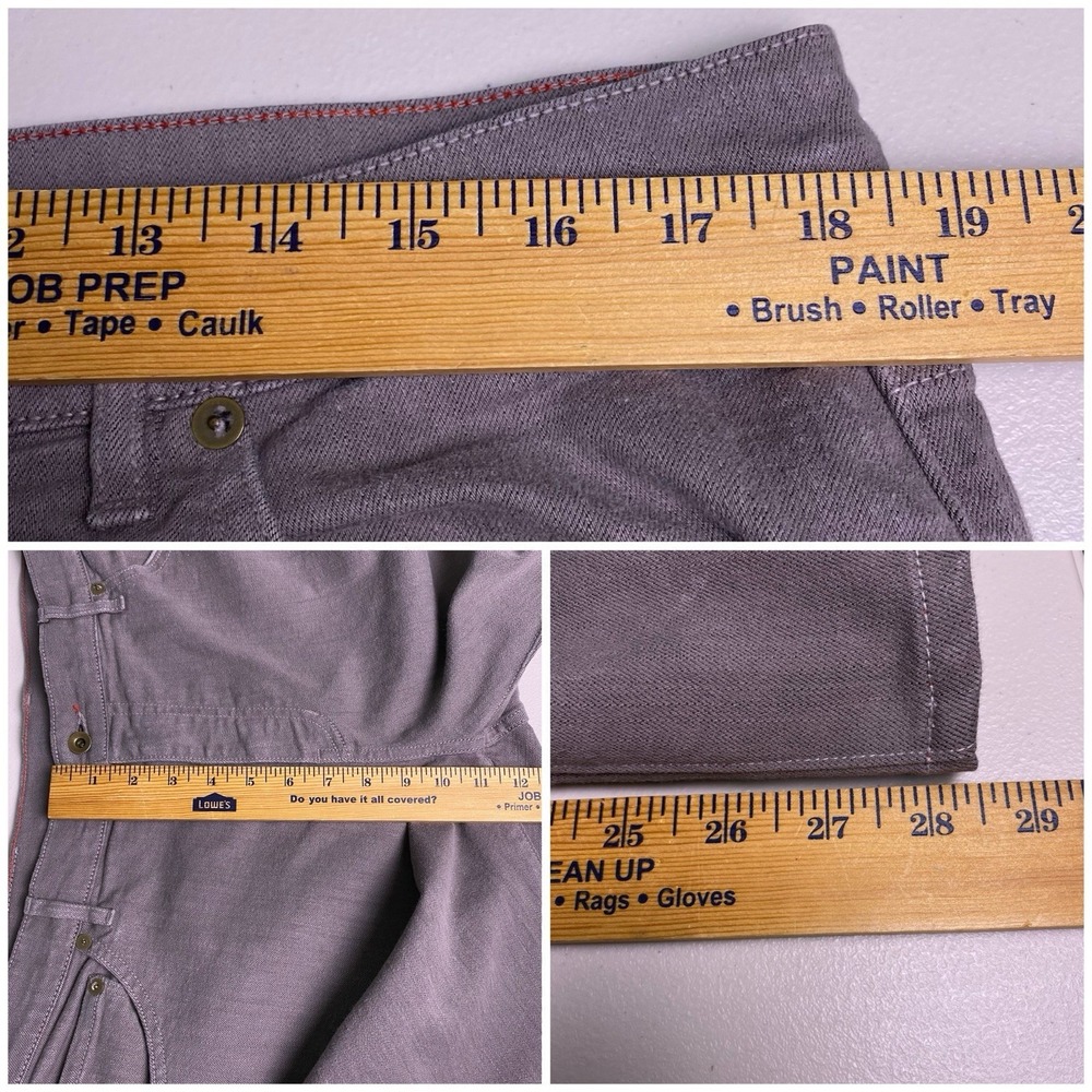 Raleigh Denim Pants 36 (37x28.5) Mens 5 Pocket Martin Slim Taper Light Gray VGUC - Picture 4 of 8